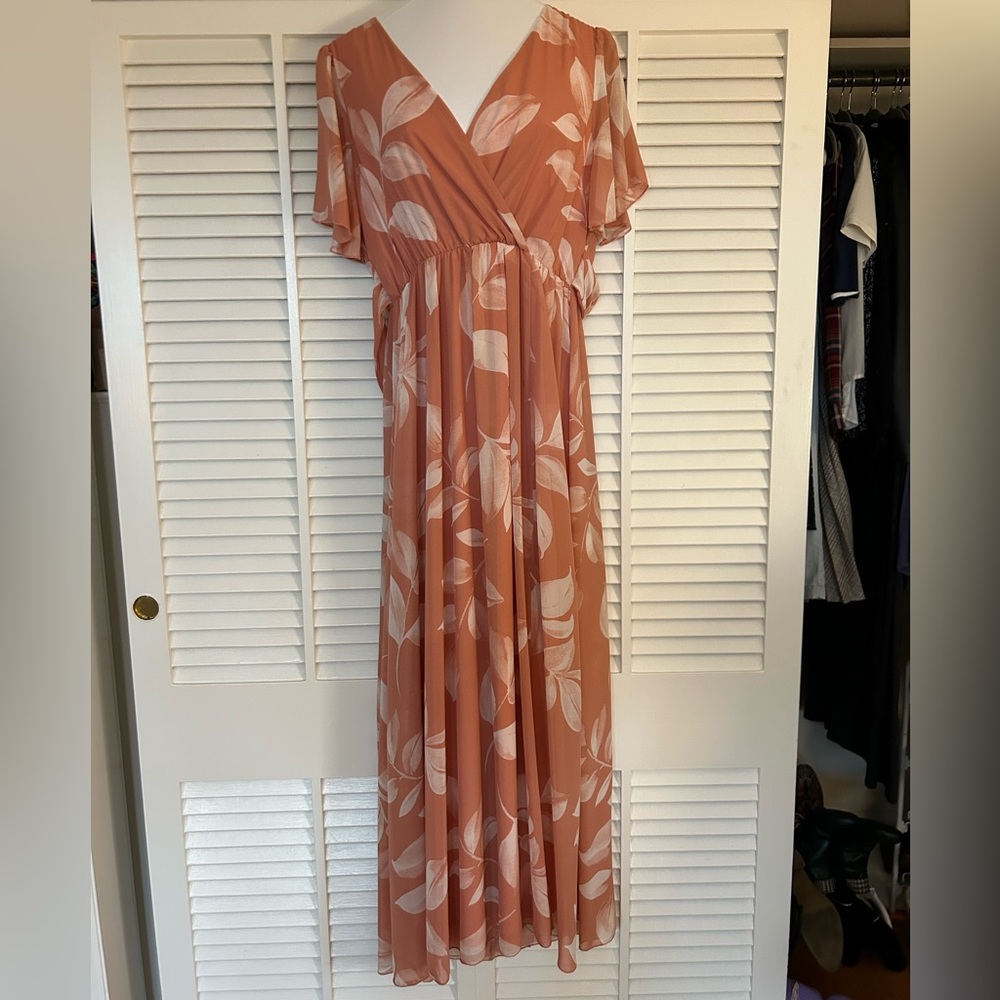 Chiffon Maternity Maxi Dress - size L